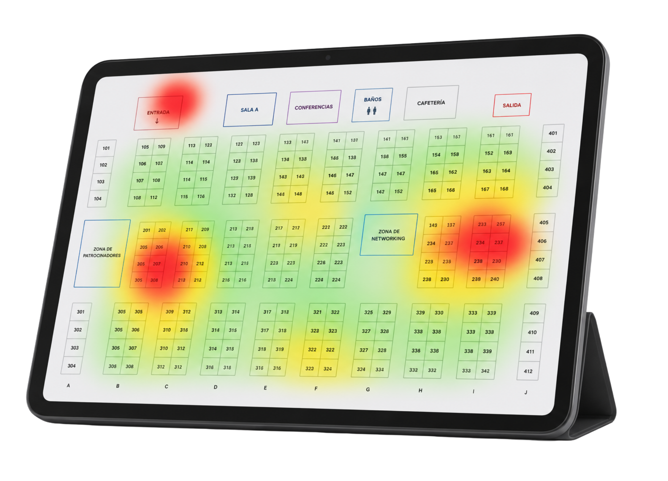 Heatmap y métricas de interacción del evento